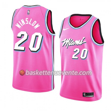 Maillot Basket Miami Heat Justise Winslow 20 2018-19 Nike Rose Swingman - Homme